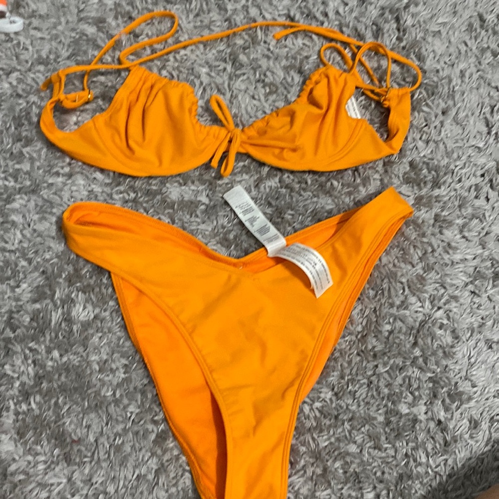 orange swimsuit